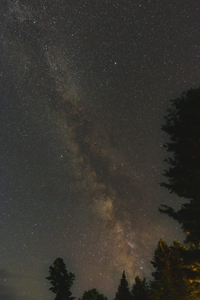 Voie Lactée, Lac aux Sables, Belleterre, Québec.